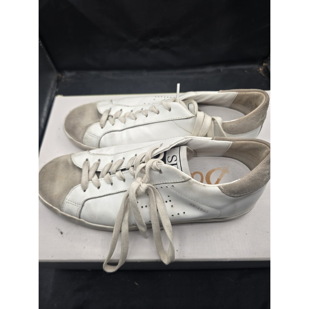 Sam Edelman Women's Aubrie, White Leather Lace Sneakers, Size 8 M